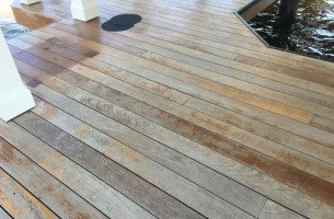 Cumaru dock after sanding