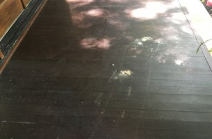 Iron wood deck before