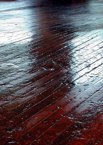 Dented hardwood floor