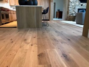 Reclaimed wood in living room