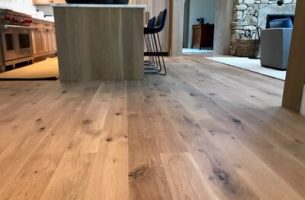 Reclaimed wood in living room