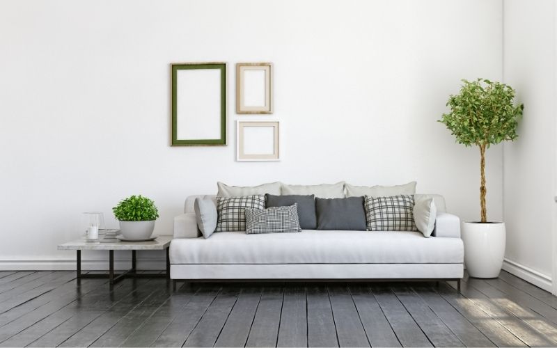 Dark wood with furniture that has same color legs