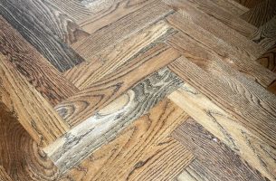 Herringbone Pattern in bathroom