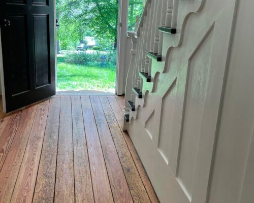 Longleaf Pine Flooring in Hallway